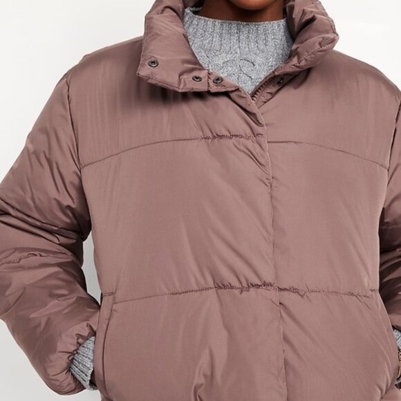 QUILTED PUFFER JACKET SIZE XL WARM TAUPE - Picture 4 of 13